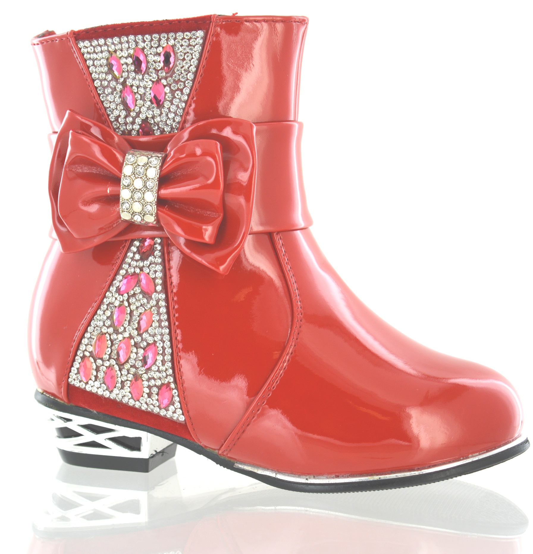 childrens patent ankle boots